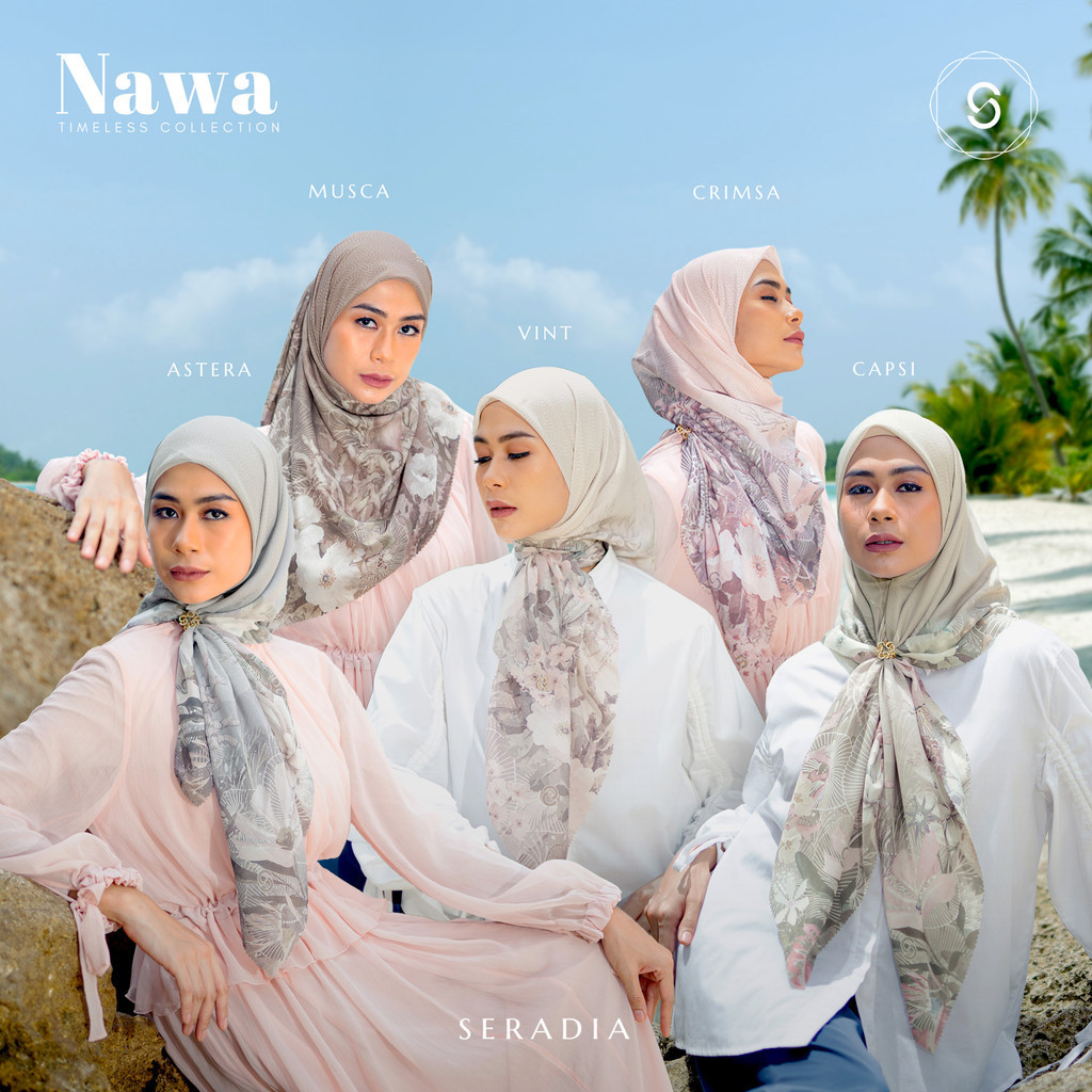 Seradia Hijab - Segi Empat Motif Nawa - Timeless Collection