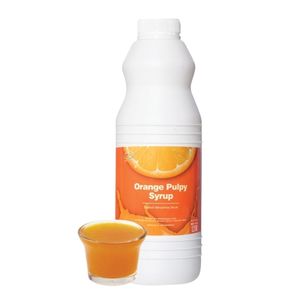 

Gee Zie Sirup Rasa Jeruk Pulpy 1,2 Orange Pulpy Syrup Concentrate
