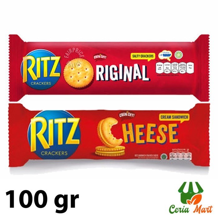 

Biskuit Ritz Crackers Cheese Original Salty 100 gr Rasa Keju dan Asin