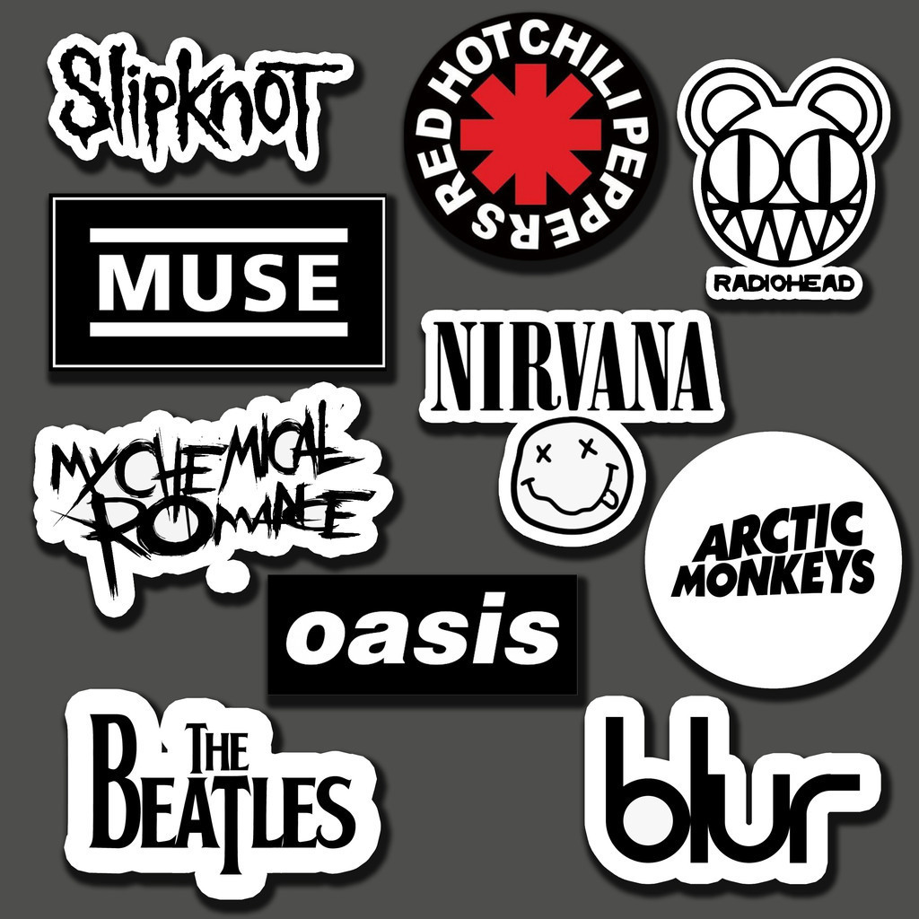 

20pcs Stiker Aesthetic Case Handphone Band Logo Untuk Case Handphone Laptop Tumblr Dan Lainnya