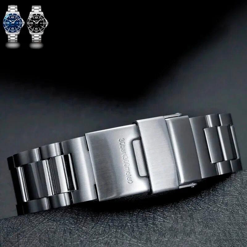 For Longines Conquest 21mm Watch Strap Original Replace New Diving L3.781.782.741 Solid Stainless St