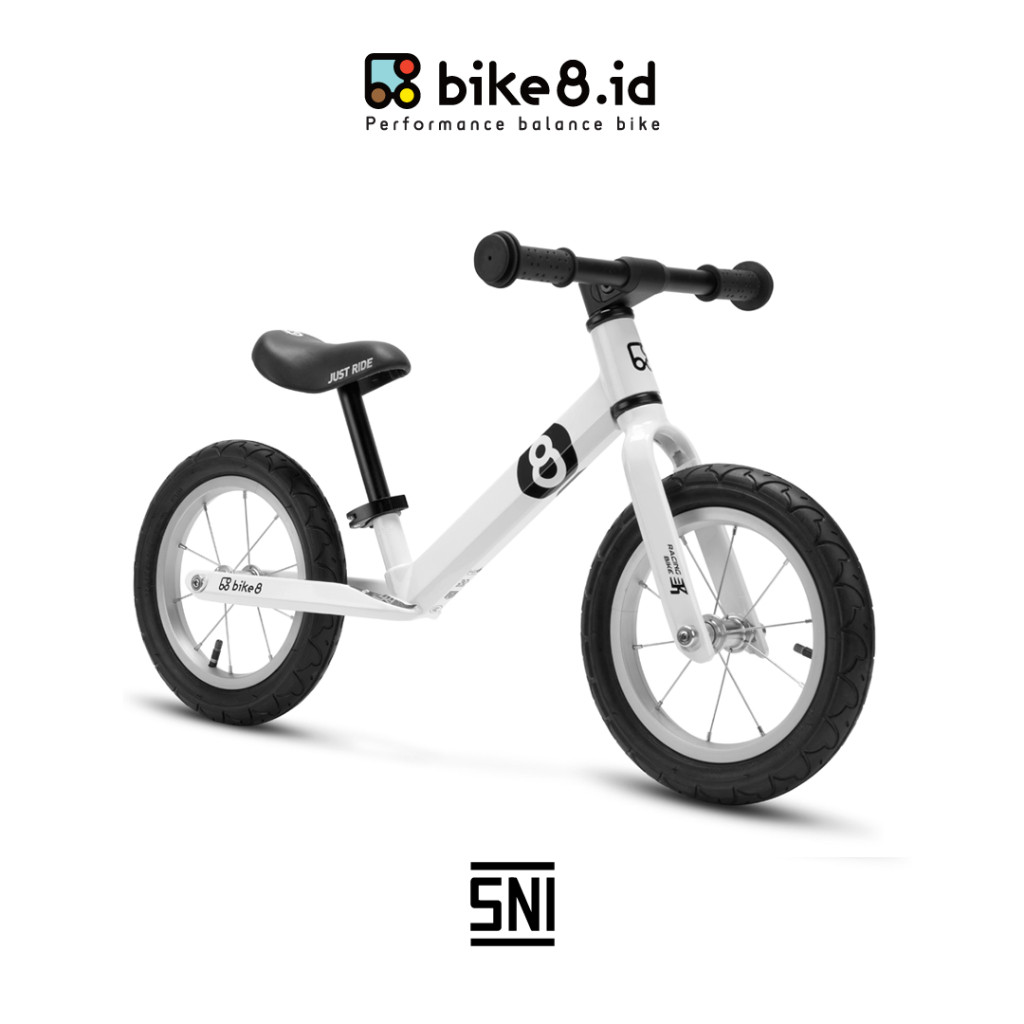 BIKE8 Racing Balance Bike / Push Bike - Sepeda Anak - White