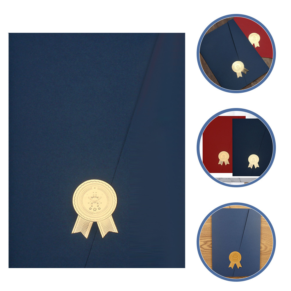 

Honor Certificate Shell Folder Letter of Appointment Envelope Paper Award Holder Document Cover Navy Protector Diploma Staff
