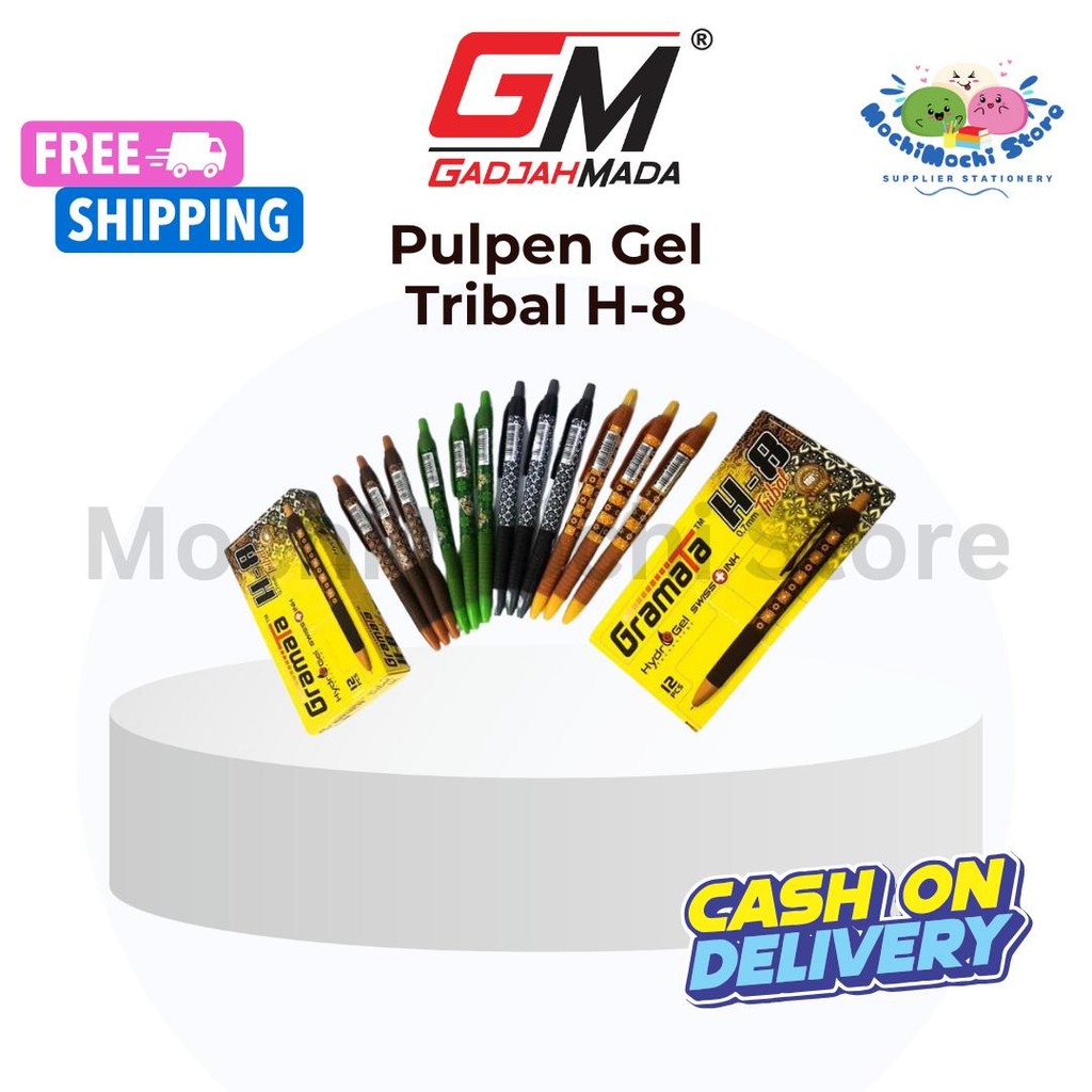 

Pulpen Hydro Gel Motif Batik Tribal H-8 | Gel Pen 0.7mm | Pulpen Tinta Hitam | Bolpen Gel Stationery