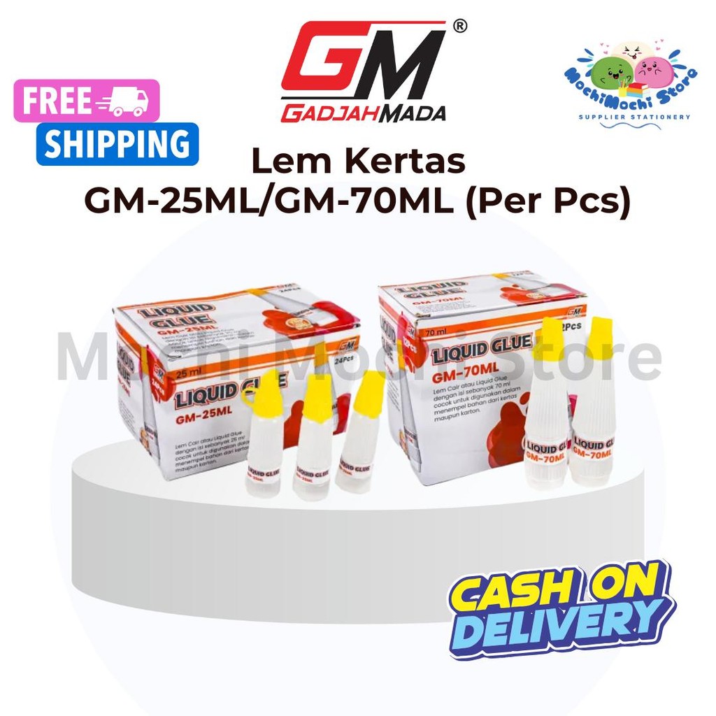 

PER PCS Lem Kertas GM-25ML/GM-75ML | Lem Cair Serbaguna | Lem Glue Cair Botol Perekat Serba Guna