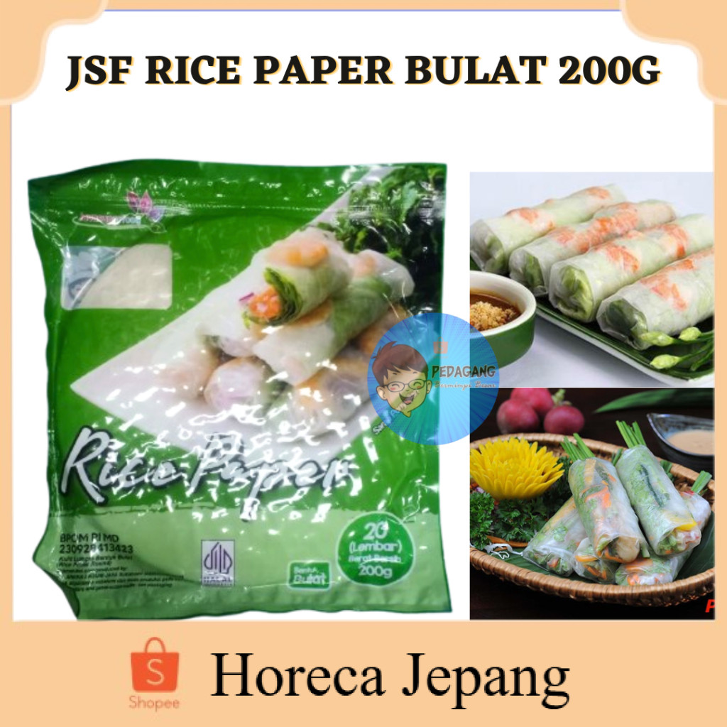 

JSF RICE PAPER BULAT 200G/ Rice Paper Vietnam Kulit Lumpia 200g/ BANH TRANG BULAT / JSF RIC PAPER BULAT