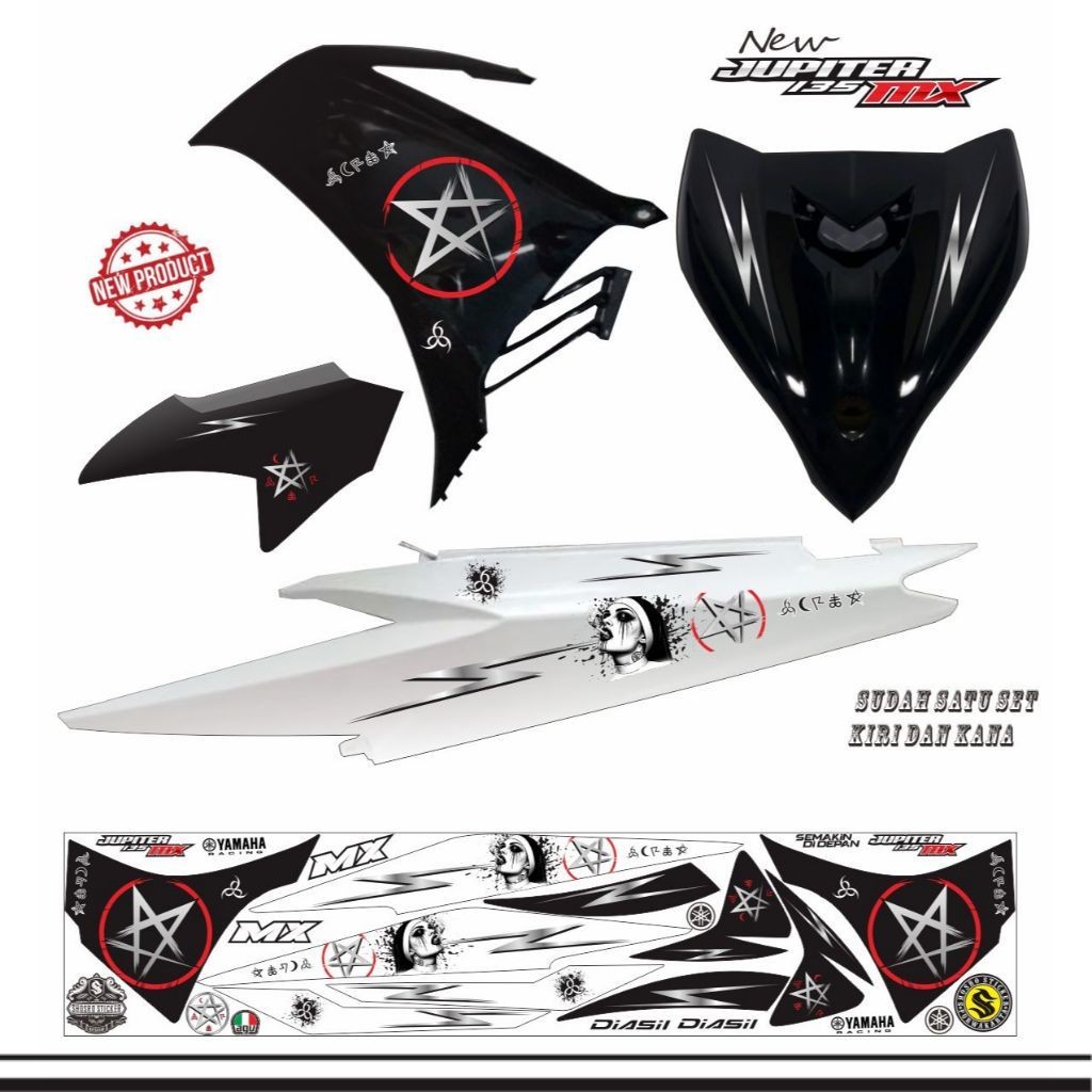 STIKER VARIASI STRIPING MOTOR YAMAHA JUPITER MX NEW stiker keren