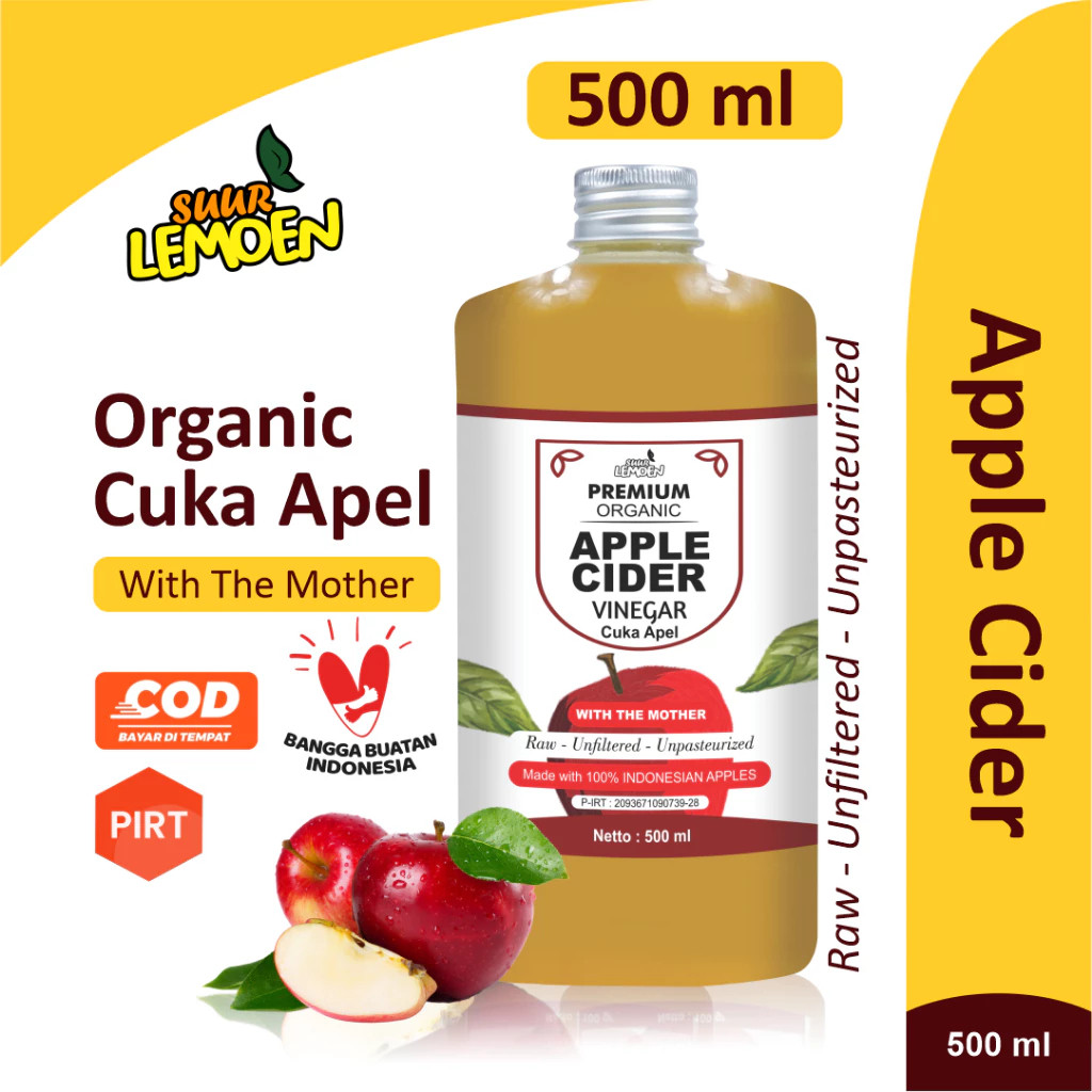 

Cuka Apel Original - Diet Detoks - Apple Cider Vinegar - Toner Wajah Alami dari suurlemoen