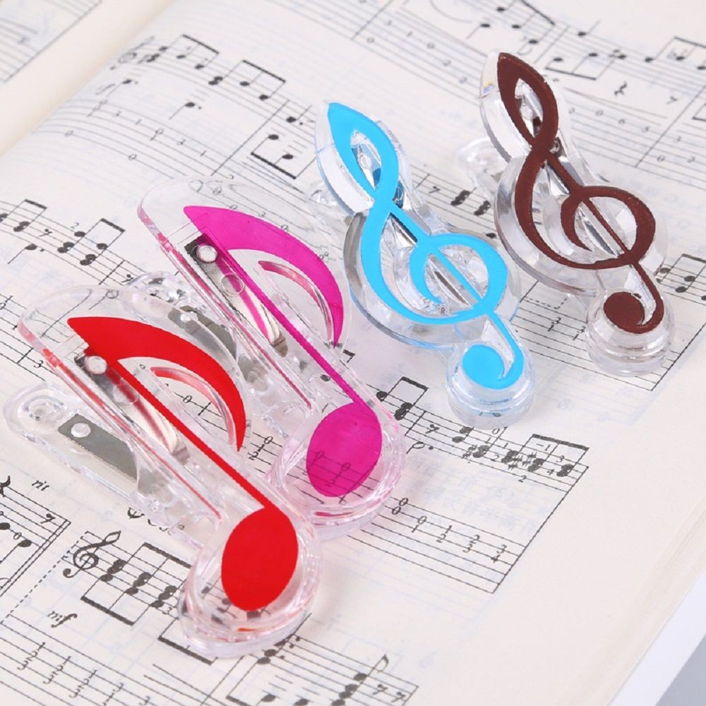 

Plastic Creative Music Note Shaped Creative File Clamp Paper Clips Bookmark Holder Paper Decorative Clip for Office School Home
