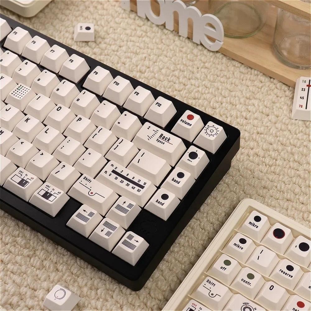 

PBT Keycaps 144 Keys, Cherry, Braun Theme, Personalized Keycaps for Cherry MX 104/87/61 Mechanical Keyboard