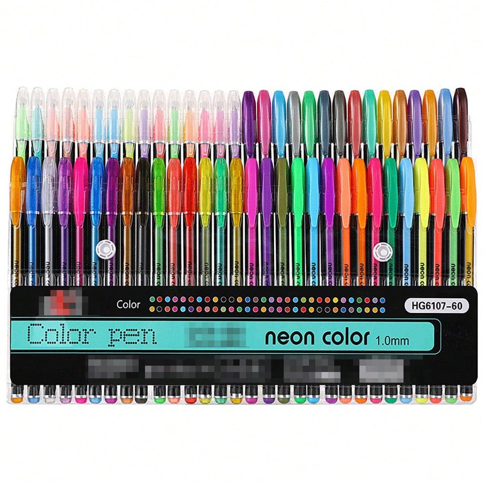 

12/18/24/36/48/60 Color Set Metallic Glitter Colors Gel Pens Book Journals Drawing Art Markers Pen Art Stationery Supplies