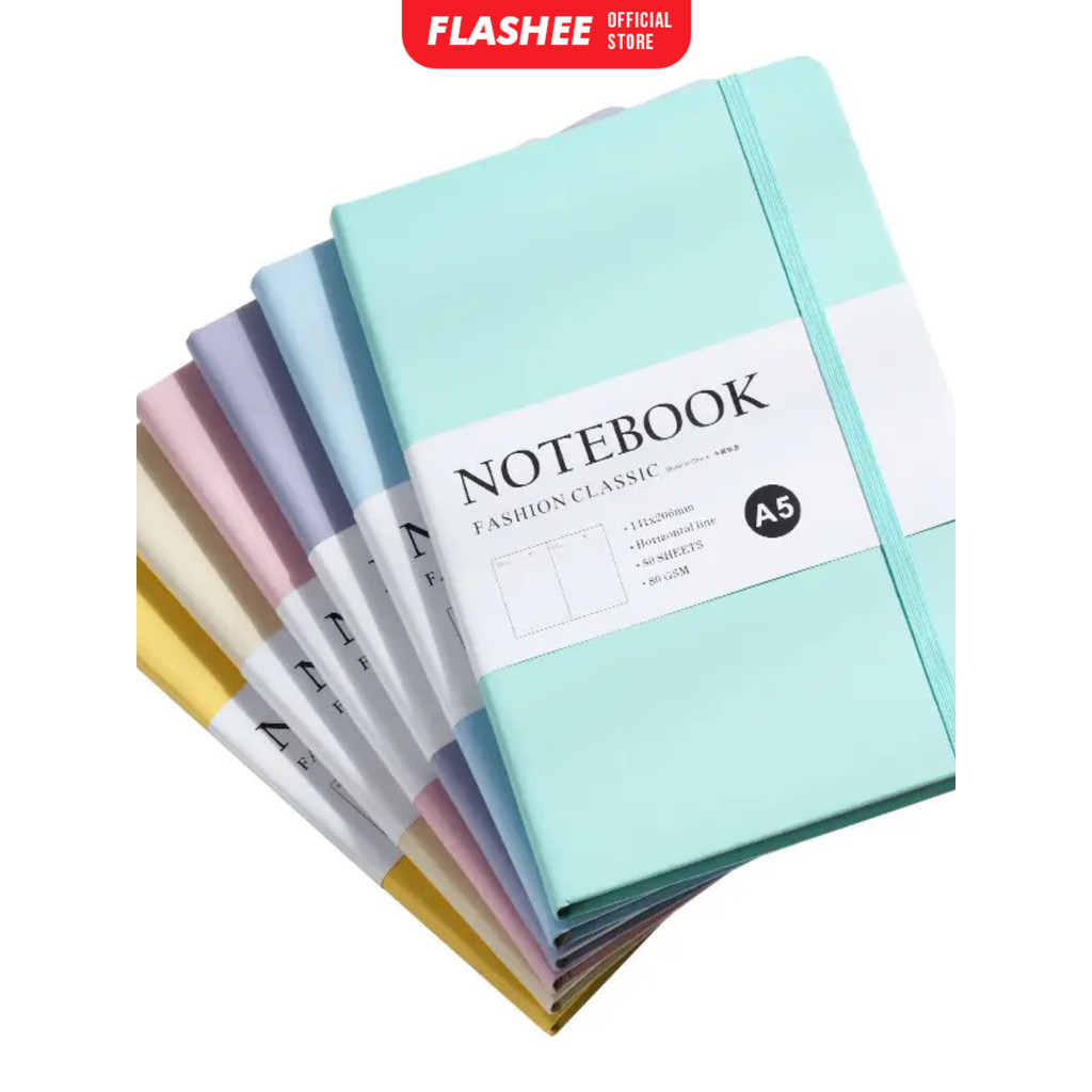 

Flashee Notebook A5 Buku Diary Aesthetic Buku Notes Warna Sage Green Buku Jurnal