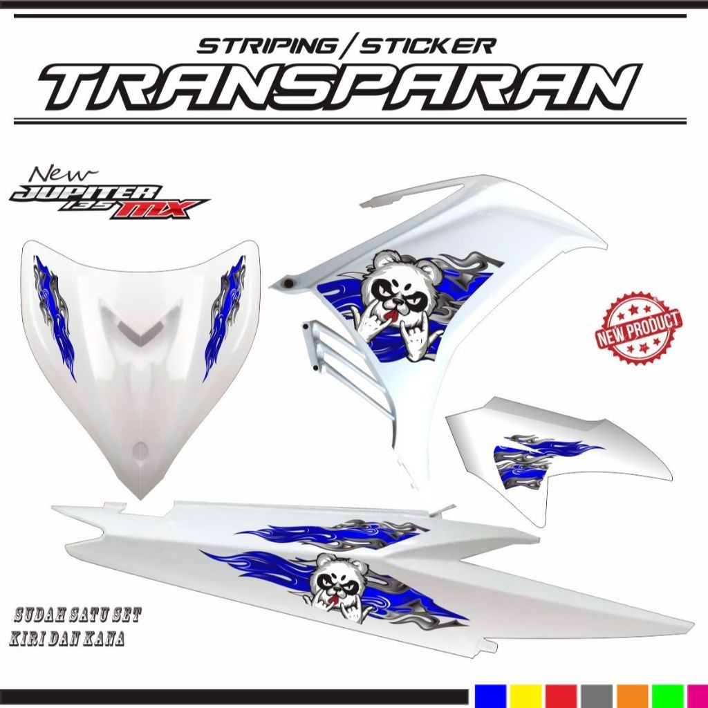 VARIASI MOTOR STRIPING TRANSFARAN JUPITER NEW MX / VARIASI TRANSPARAN JUPITER MX