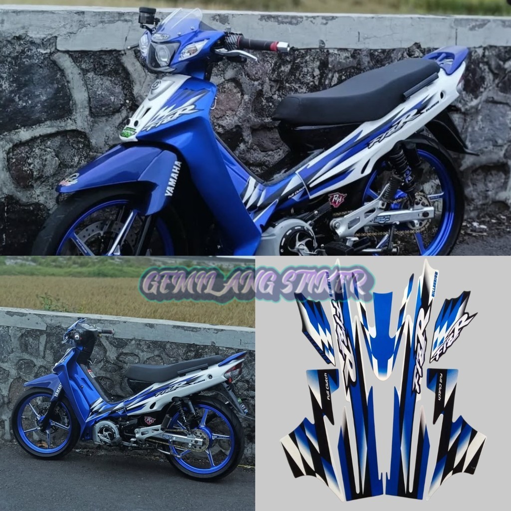 Striping Decal Polet Sticker yamaha fizr fiz r milenium biru stiker kualitas terbaik termurah