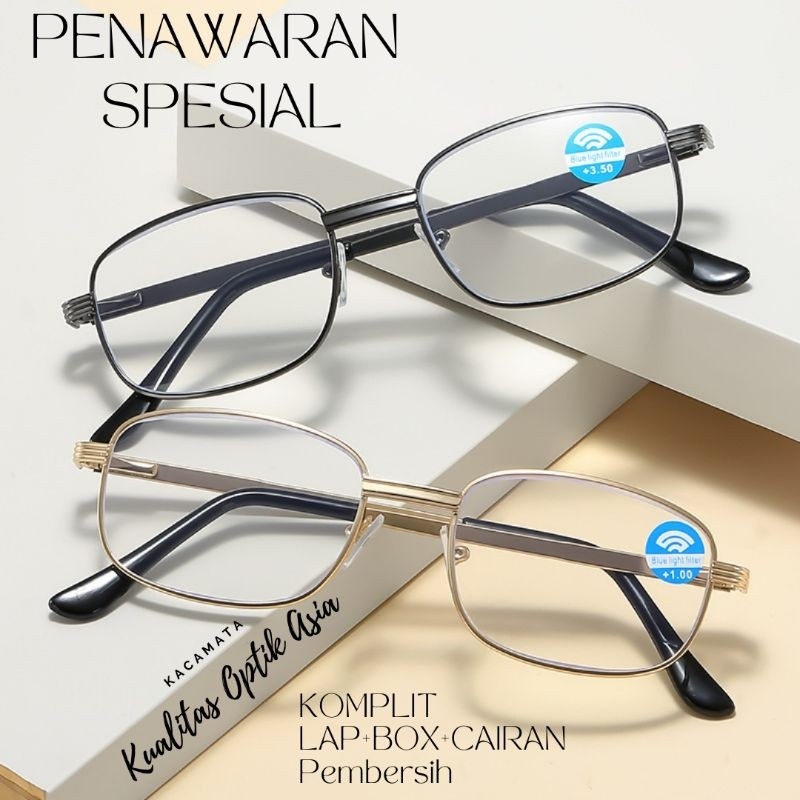 KACA MATA BACA PLUS +100 +125 +150 +175 +200 +225 +250 S/d +400 ANTI RADIASI HP&KOMPUTER