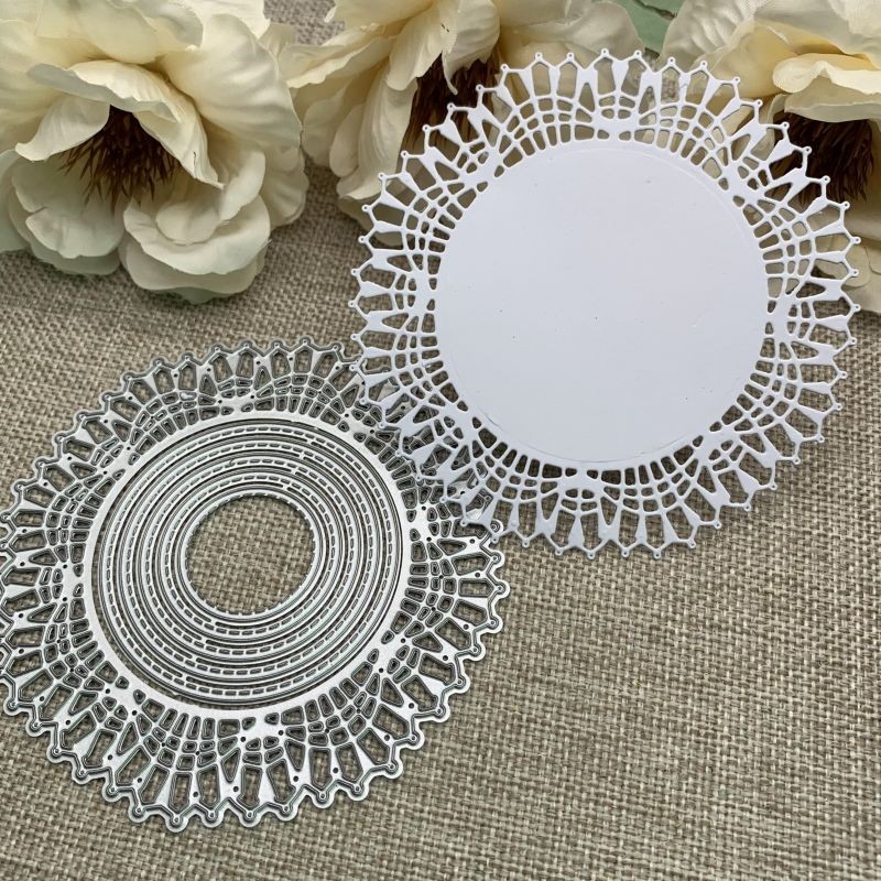 

6Pcs Lace disc frame Metal Cutting Dies Stencils For DIY Scrapbooking Decorative Handcraft Die Cutting Template Mold