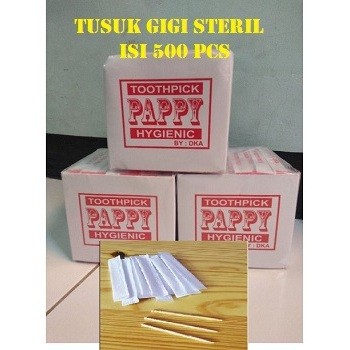 TUSUK GIGI STERIL ISI 500/TUSUK GIGI/TUSUK GIGI BUNGKUS SATUAN