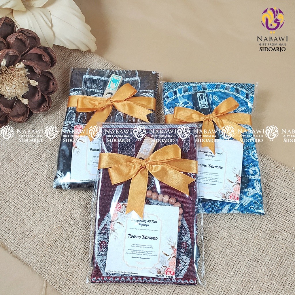 

[Beli 10 Gratis 1] Hampers Sajadah Muka Free Tasbih Kayu Souvenir Pernikahan Tahlilan Oleh Oleh Haji Umroh Nabawi Sidoarjo/ COD lebaran ramadhan