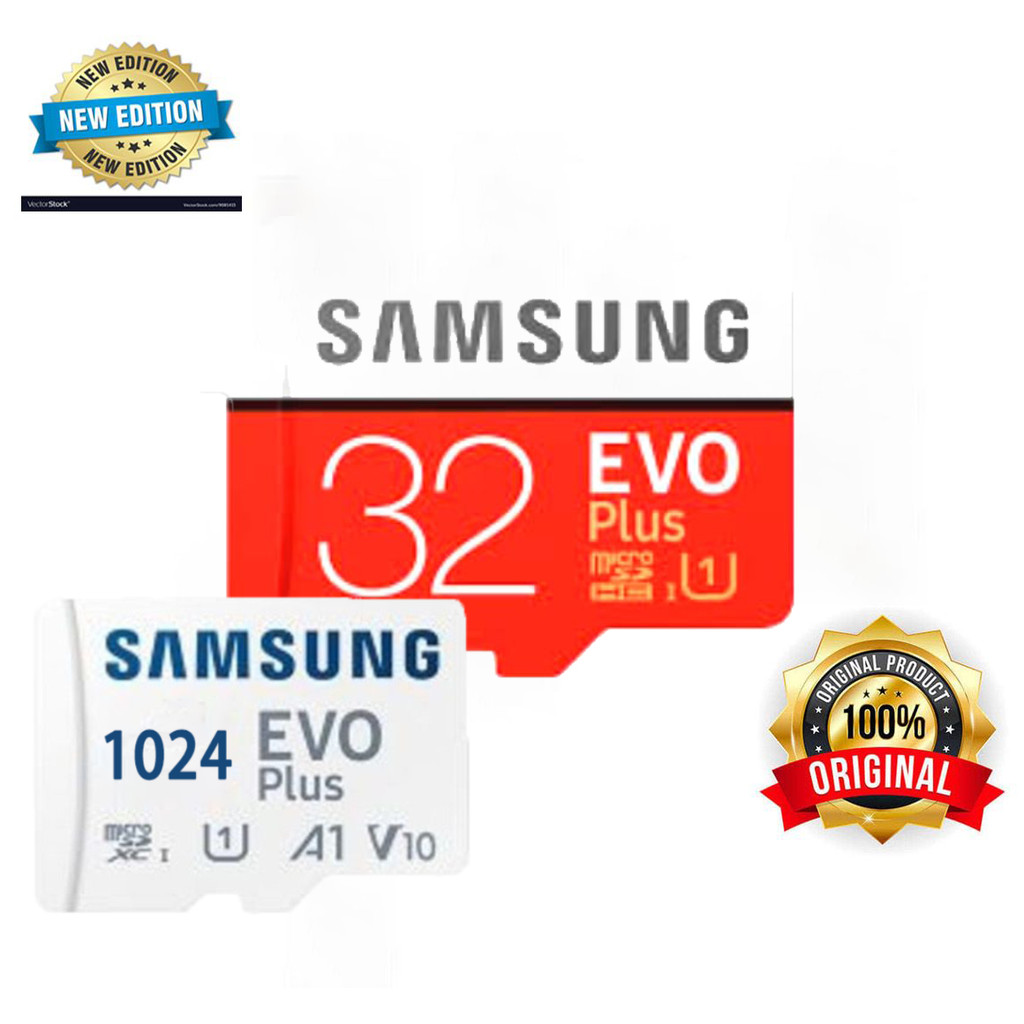 Samsung MicroSD Evo Plus 32GB/ 64GB / 128GB / 256GB Memory Card HP Micro SD Kartu SD 64 GB Kartu SD