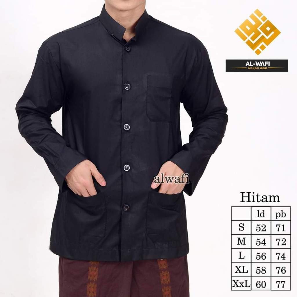 Koko Haibah Ammu Original Premium Semi Jas Saku Depan Bahan Katun Madinah Alwafi KAFANA IBRAHIM