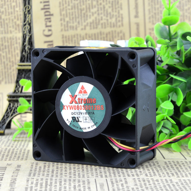 Y.S.TECH XTREME XYW08038012BS 8038 12V 0.97A cooling fan
