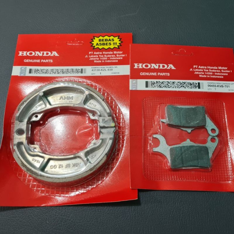 KAMPAS REM DEPAN BELAKANG HONDA BEAT FI , VARIO 110FI , VARIO 125FI