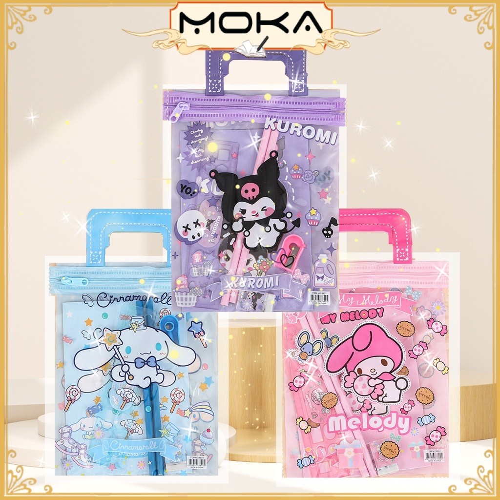 

MOKA SET ALAT TULIS ISI 2 PENSIL, 1 PENGHAPUS, 1 RAUTAN, 1 PENGGARIS +1 BUKU FREE GOODIE BAG MKP14