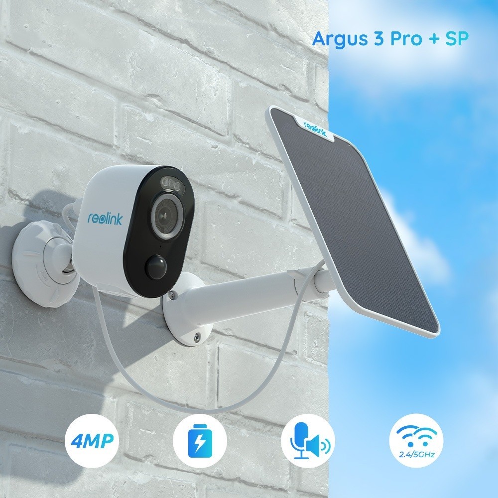 Top 4MP 2.4G/5Ghz WiFi Camera Battery-Powered Human/Car Detection Spotlight Color Night Vision Argus