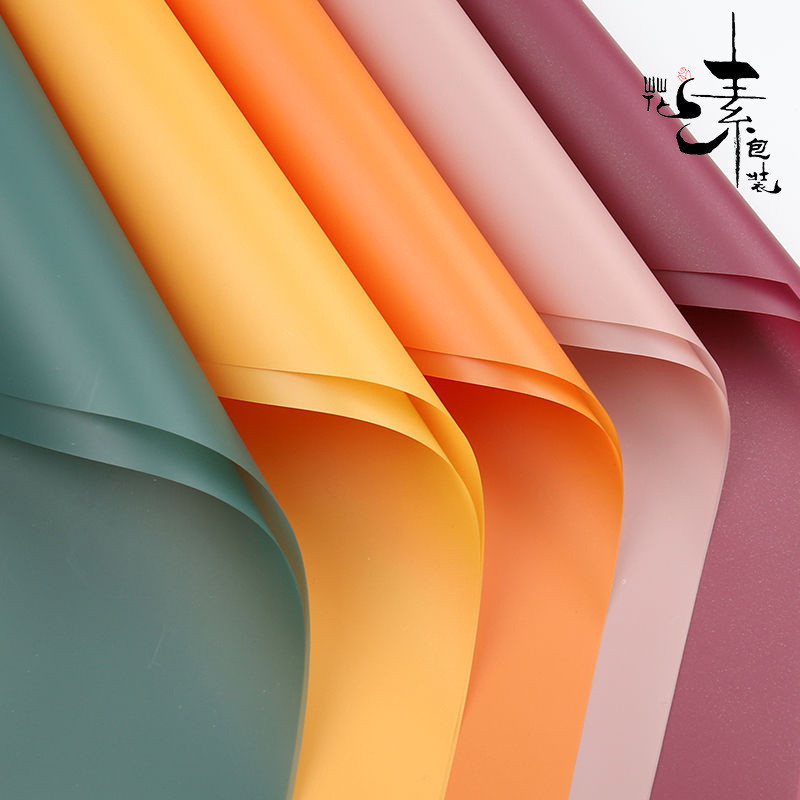 

Flower Wrapping Kertas Buket Polos Full Color Solid Cellophane Waterproof KB03