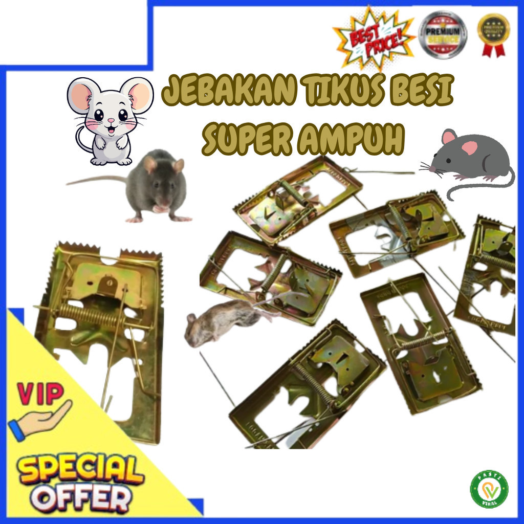 Jepretan Tikus Besi Tebal Jebakan Perangkap Tikus Ampuh Penjepit Tikus Besi Besar Penjerat Tikus