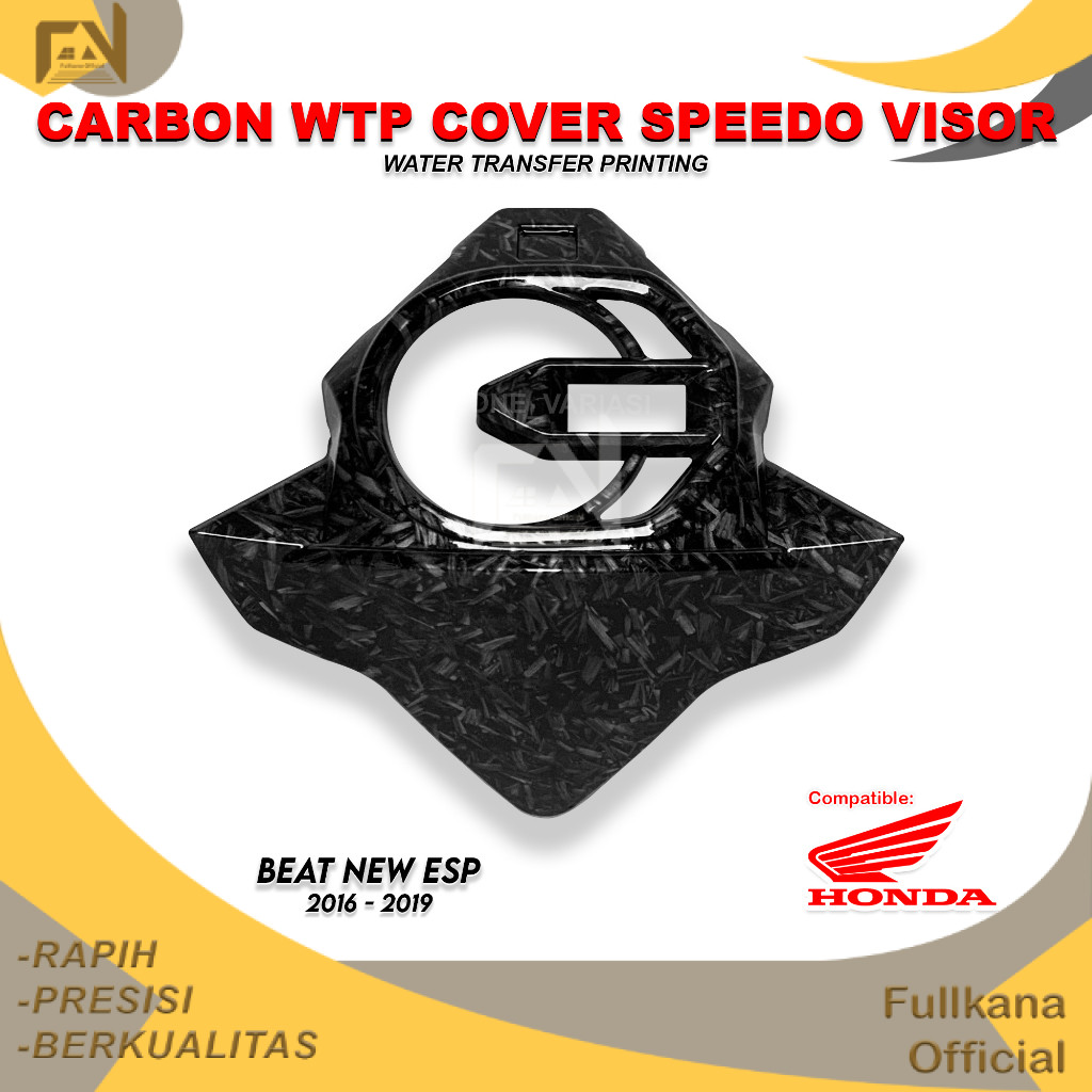 FULLKANA CARBON - VISOR SPIDO BEAT CARBON BEAT ESP CARBON FORGED COVER SPEEDOMETER BEAT ESP KARBON 2