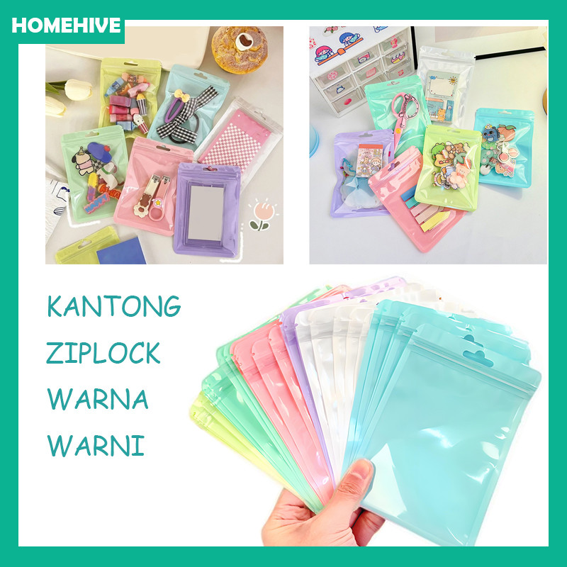 

Pastel Colour Photocard Ziplock /Plastik Souvenir Aksesoris Klip Zipper / Warna Macaron Tas Ziplock Aluminium Foil Kartun/Klip Ziplock Warna Warni 10.5*15CM