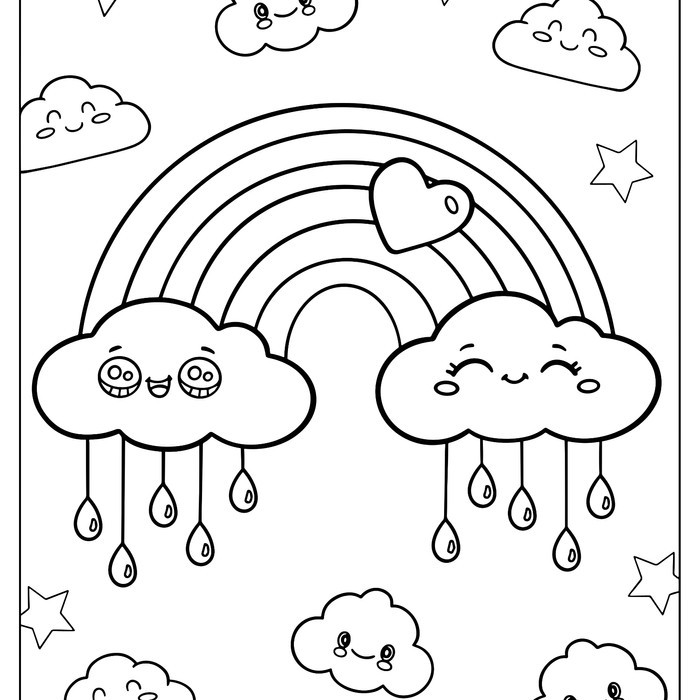 

10 LEMBAR kertas mewarnai, GAMBAR MEWARNAI tema PELANGI