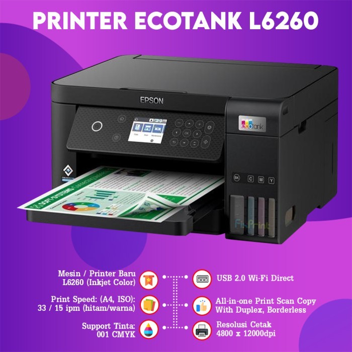 Printer Epson L4260 L4150 Multifunction WiFi Tinta Original 001