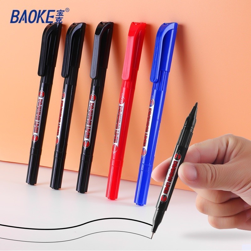 

BAOKE Spidol Permanen Isi ulang 2 tips Penanda Berbasis Minyak untuk Menggambar Seni MP2920