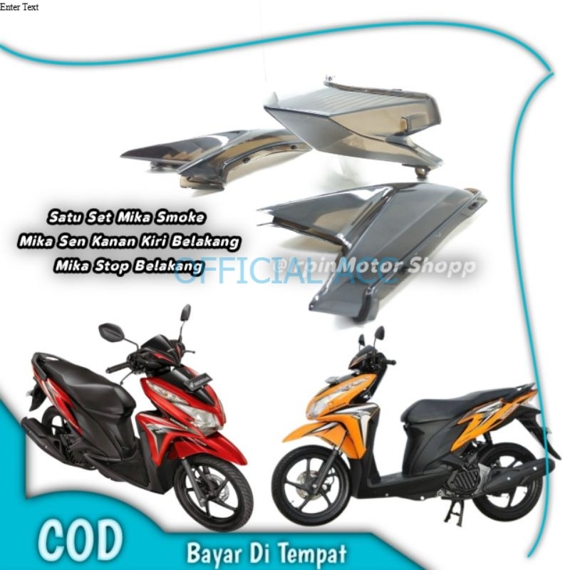 Mika Lampu Belakang Vario 125 Old Bohlam 2013 2014 Mika Smoke Satu Set Mika Stop