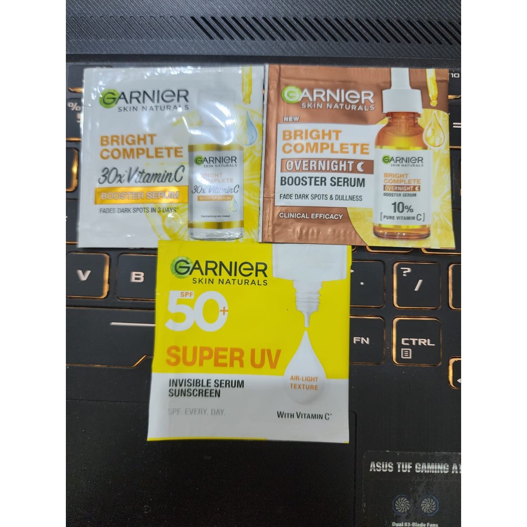 Garnier Sample Sachet Bright Complete Day / Night Cream /Sunscreen 1,5ml