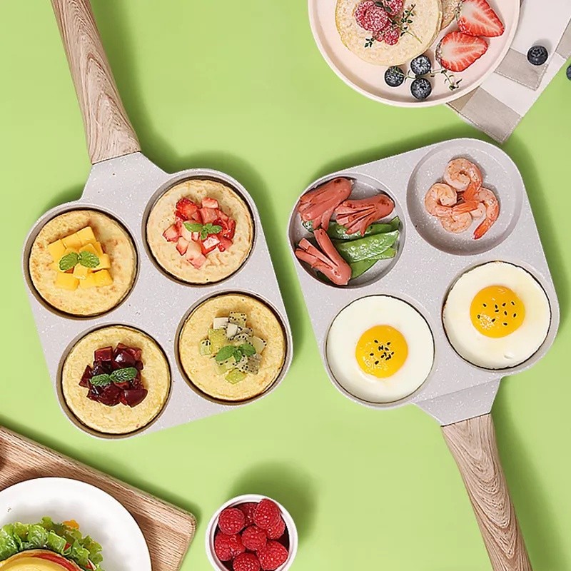 Panci Goreng Telur Cetakan Kue Panci 1 Sekat /3 Sekat / Panci 4 Sekat Frying Pan