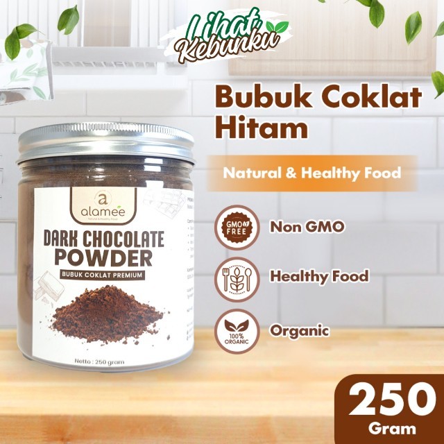 

ALAMEE Bubuk Coklat Dark Chocolate Powder Minuman Serbuk Kakao Cocoa Gluten Free Tanpa Gula 250gr LIHAT KEBUNKU