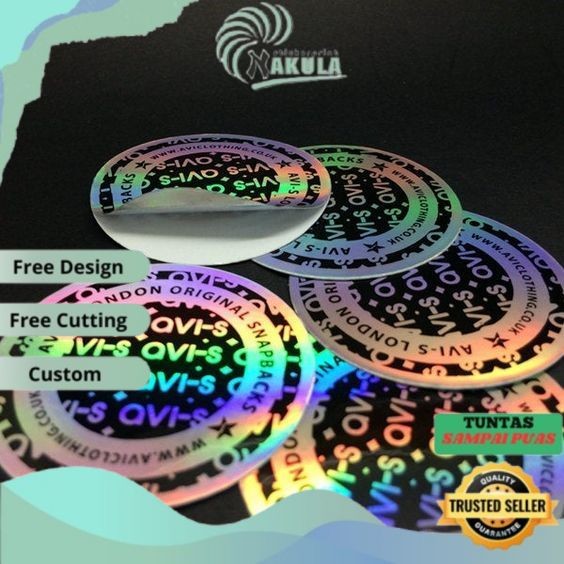

NKL SBH 7-15 Cetak Stiker Logo Bulat Custom Sticker Olshop Makanan Bahan Hologram Waterproof
