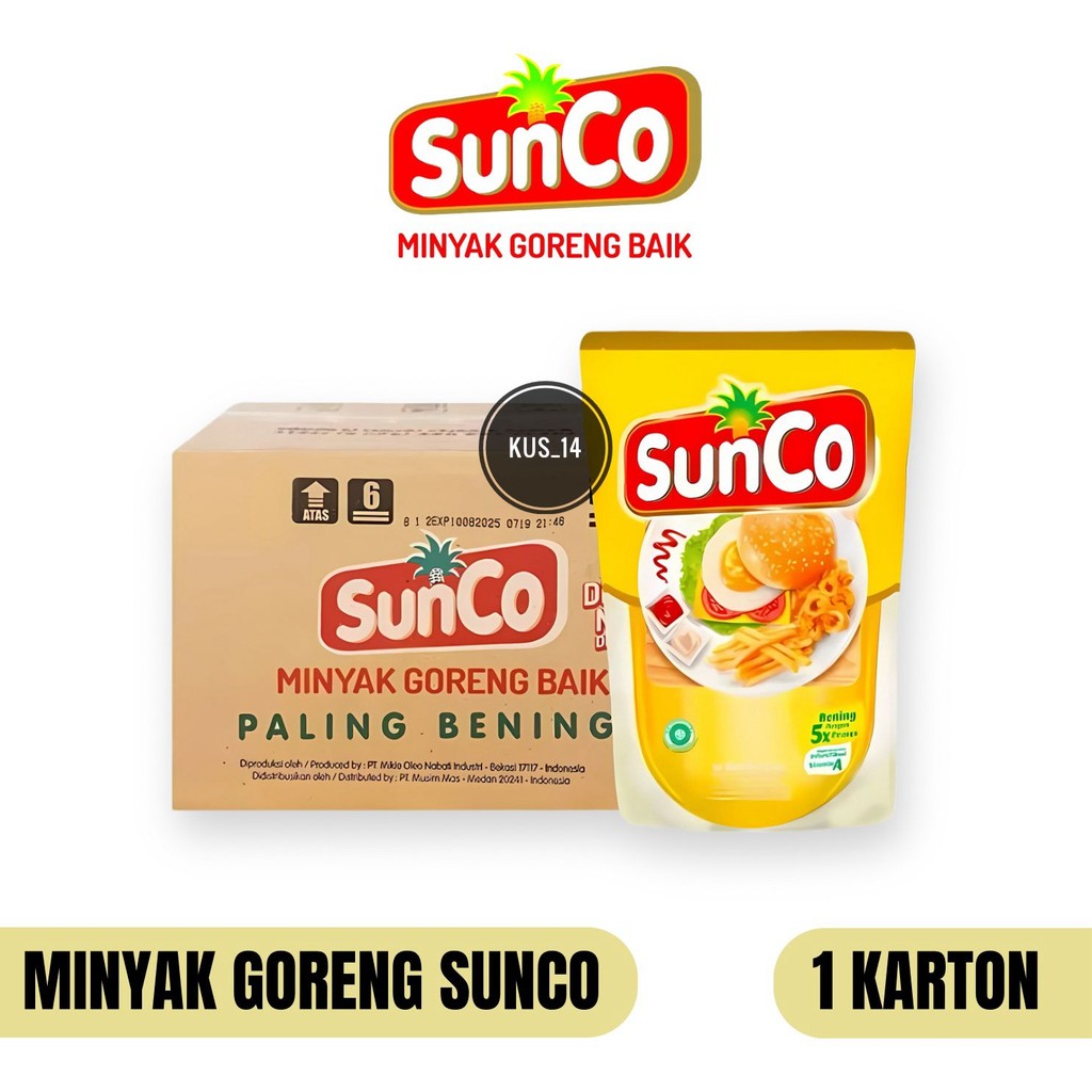 

Sunco Minyak Goreng Pouch 2 L Dus Isi 6 - Paket Hemat Minyak Sunco