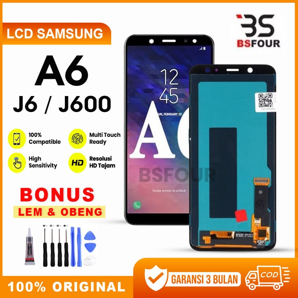 LCD SAMSUNG J6 / J600 / J600G / J600F / J6 2018 / A6 / A600 / A600F FULLSET TOUCHSCREEN ORIGINAL