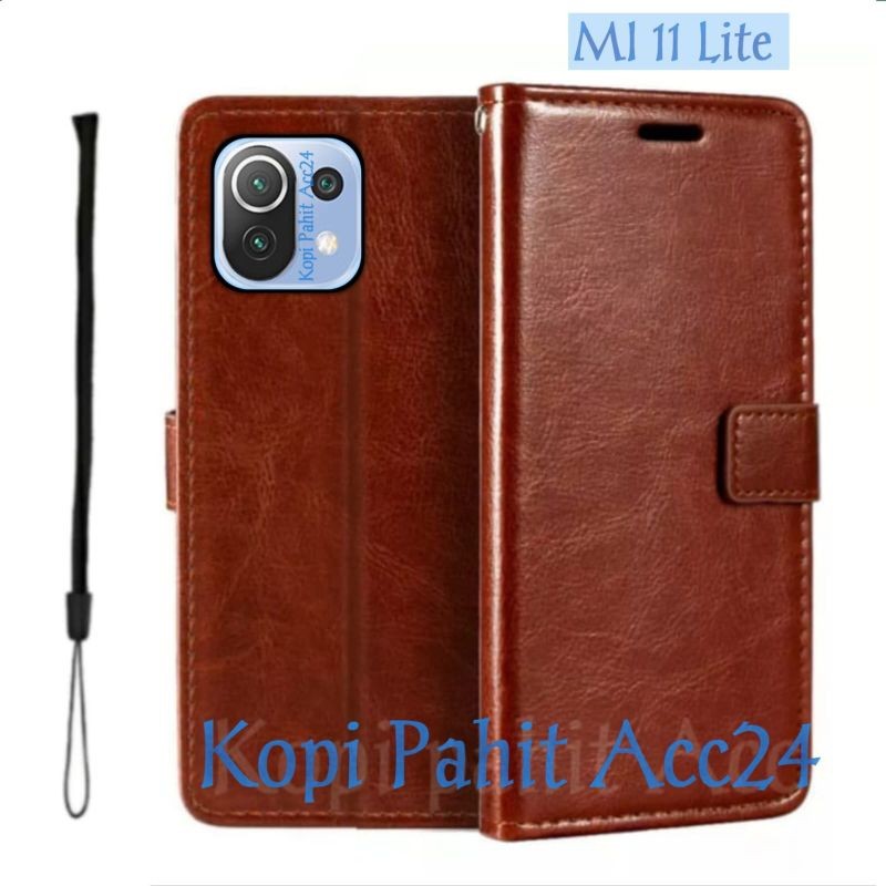 Case Xiaomi Mi 11 Lite Flip Cover Wallet Sarung Hp Casing Dompet Flip Magnet
