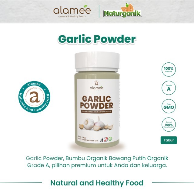 

ALAMEE Bawang Putih Bubuk Garlic Powder Ground Bumbu Dapur Organik Asli Seasoning Tabur Naturganik