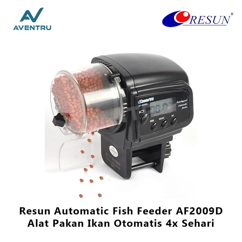 Resun Auto Fish Feeder Mesin Alat Pemberi Makan Pakan Ikan Otomatis