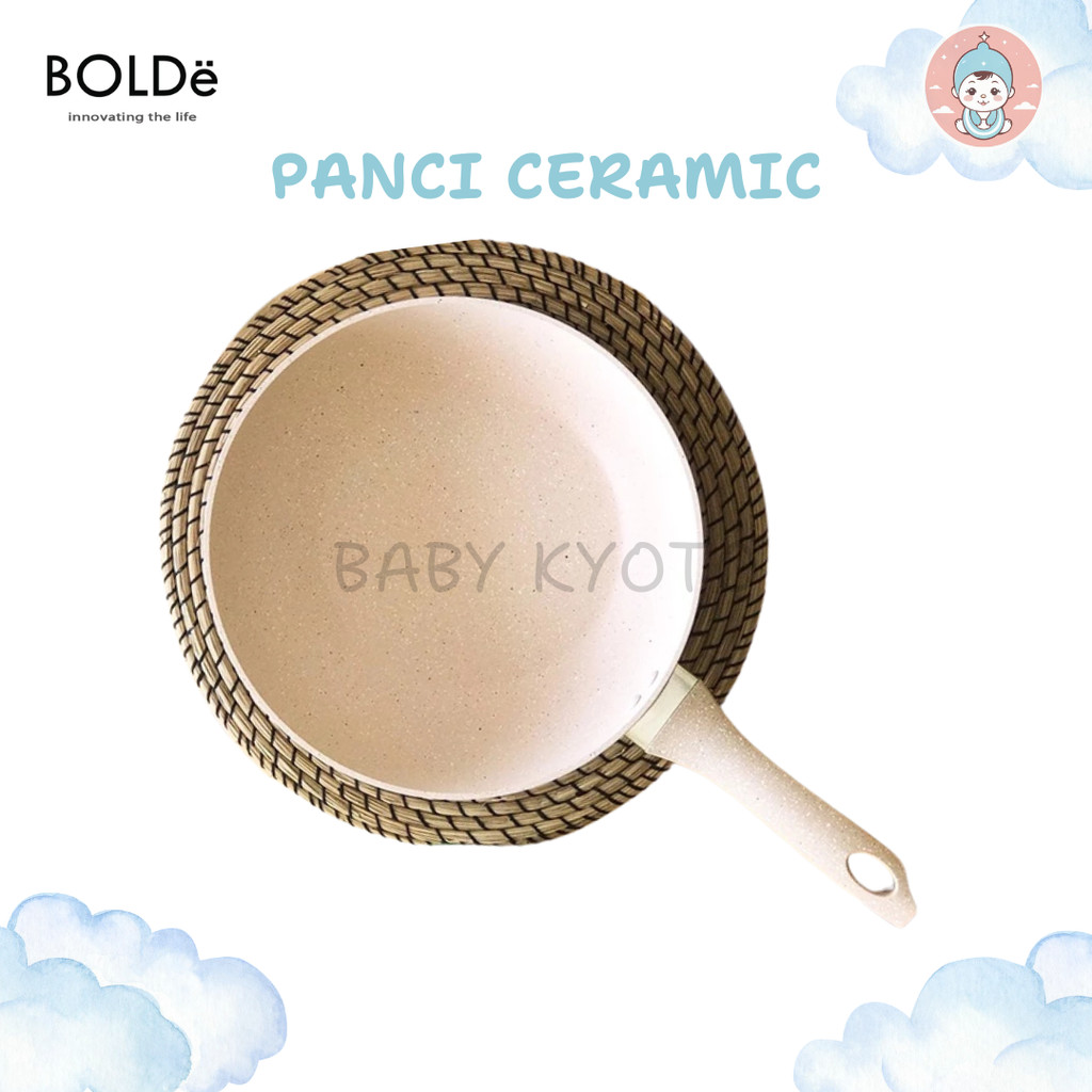 BK BOLDe Panci Superpan Wok Granite 24cm Wajan Penggorengan Frypan Ceramic Coating
