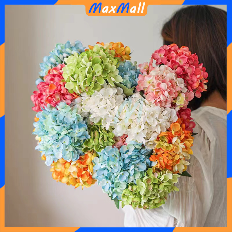 Bunga Plastik Palsu Jumbo Hydrangeas Bunga Palsu Dekorasi Wedding Premium Bunga Dekorasi Wedding Bun