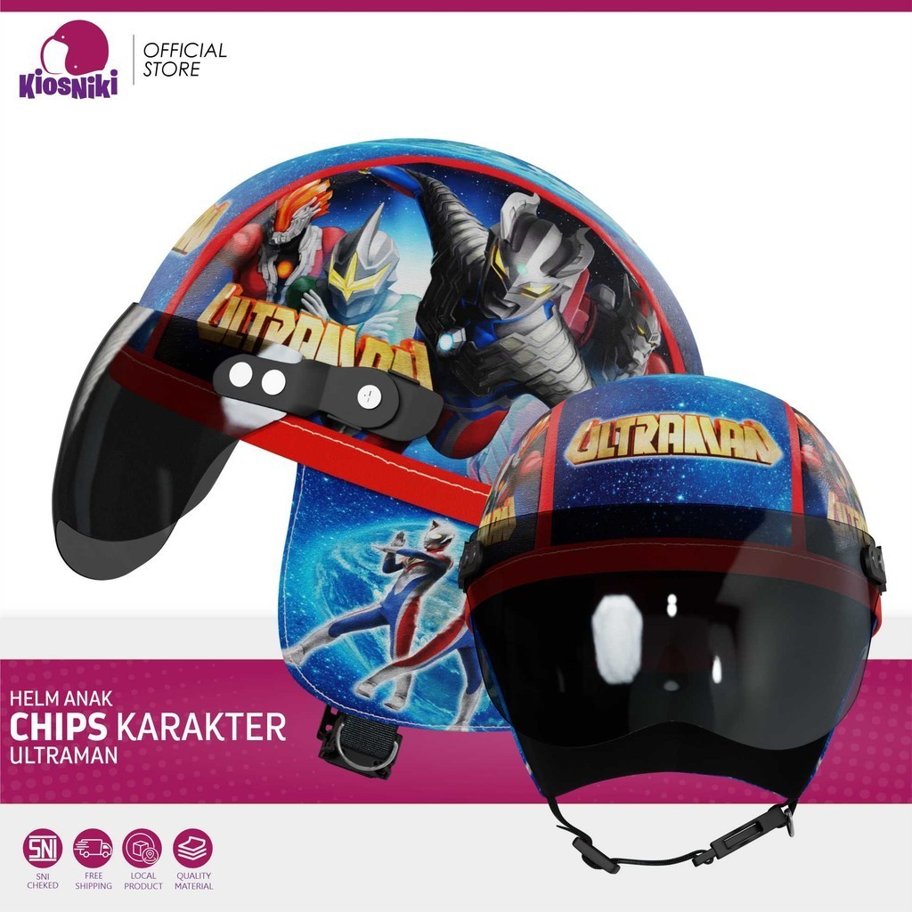 Helm Anak 1 - 5 Tahun Ultraman / Helm Anak Laki Laki / Helm Anak Perempuan / Helm Anak Karakter Kart