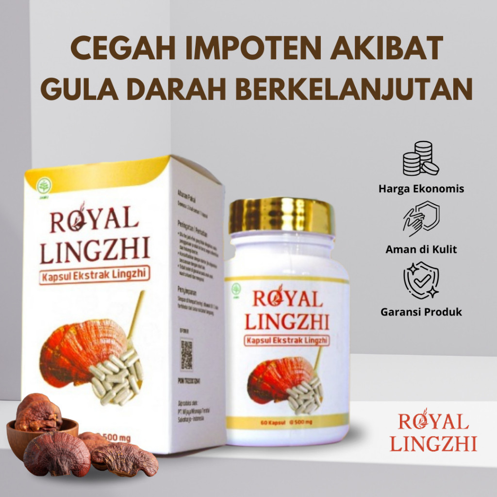 

ROYAL LINGZHI (60 Kapsul) - Obat Herbal Tradisional Mengatasi Stroke - Atasi Diabetes - Mempelancar Sirkulasi Darah