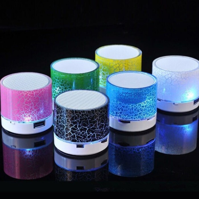 Speaker Bluetooth Mini Portable Motif dengan Lampu LED Super Bass